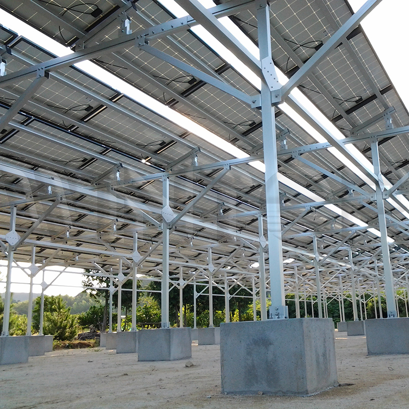 Agricultural Solar Bracket Greenhouse Grid System Farm Aluminum Ground Bracket