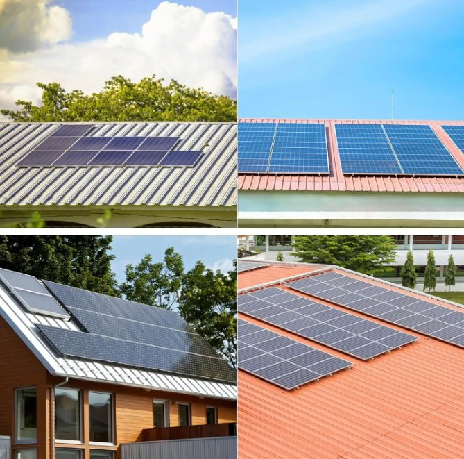 Solar Panel Concrete Roof Tile Photovoltaic Power Terrace Roof Mounting Metal Roof Racking Fixing Systems
