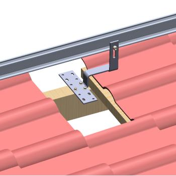 Pitched Tile Roof Solar Module Mounting System Structure