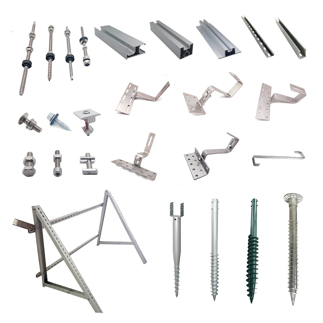 Factory of Aluminum Alloy Flat/Tin/Tile/Pitched Rooftop/Ground/Farmland/Carport/Greenhouse/Agriculture Photovoltaic Panel Solar Mounting Rack Bracket