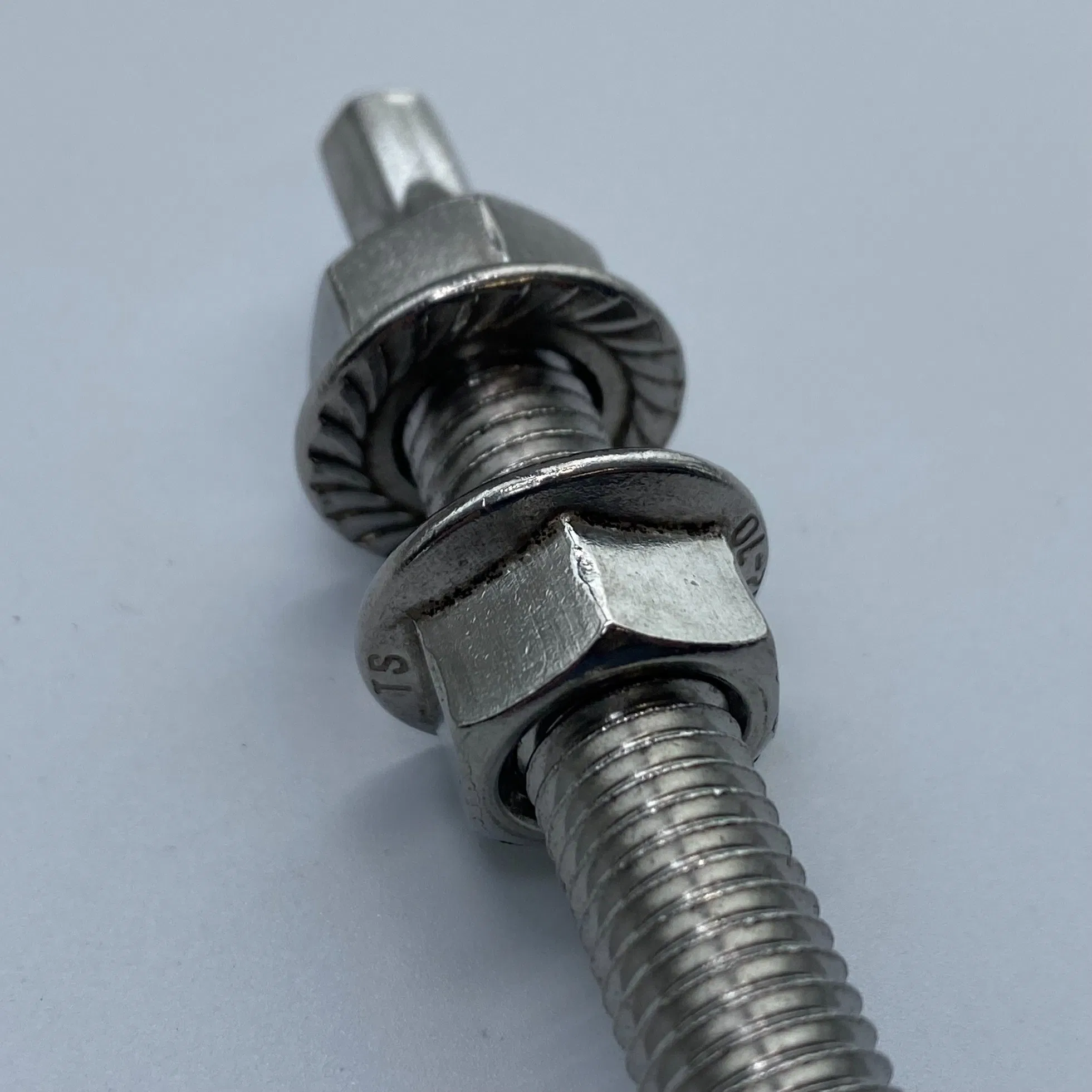 M8 M10 M12 Double Head Thread Hanger Bolt PV Tile Roof Mount System Metal Solar Mounting