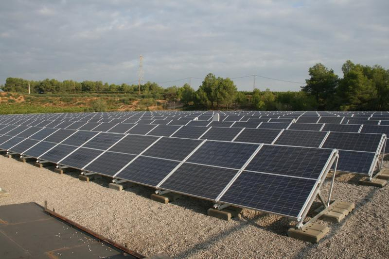 Concrete Foundation Flat Roof Solar Mounting System Aluminum Alloy Structure