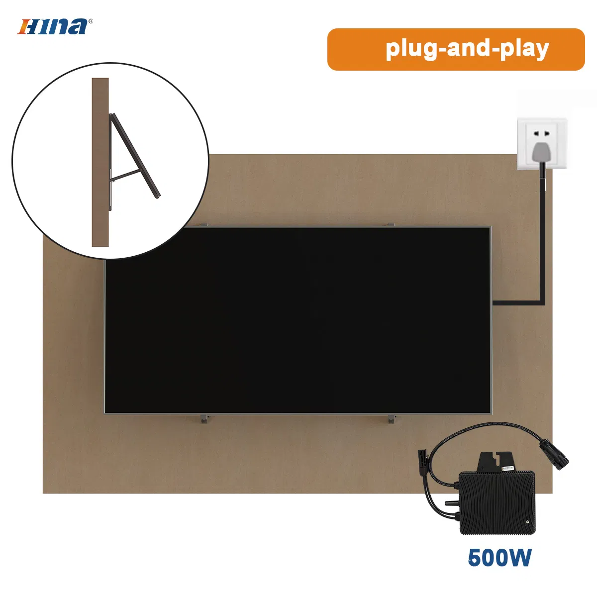 Easy Installation Plug in Solar Kit Balcony Panel Solar Wall Mount