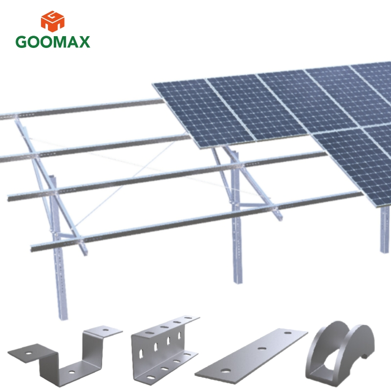 Goomax Versatile Solar Panel Mount for Pole Mounted Rail End Clamp