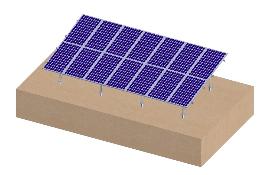 Customized Made Pole Foundation Solar Panel Mounting Ground for Commercial Solar Installations