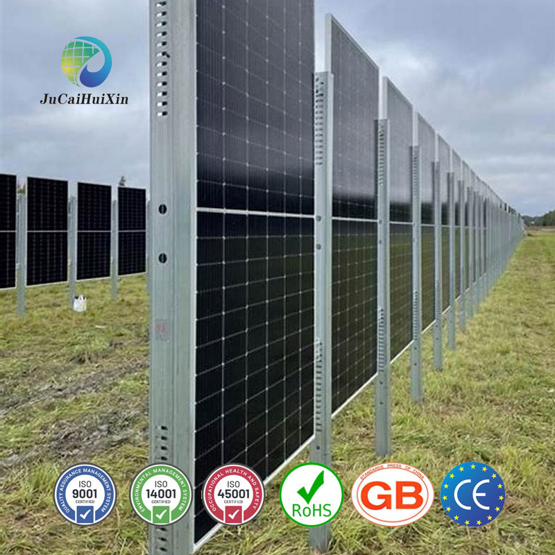 Solar Fence Vertical Stand Ground Mounting Solar Farm Racking Ground Solar Panel Mounts Solar Bracket Wall
