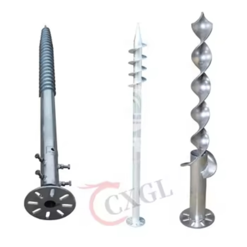 Ground Helical Pile Earth Screw Solar Ground Mounting