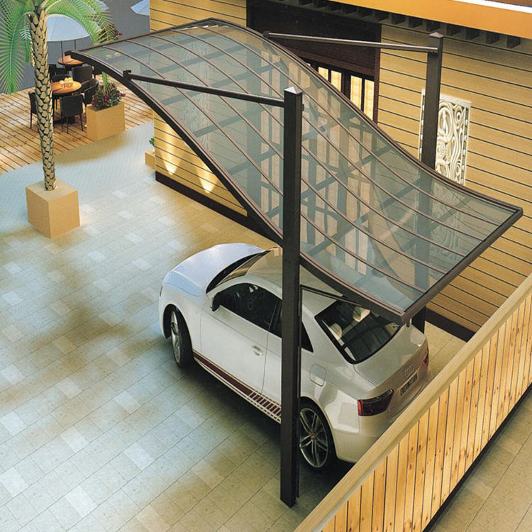 Outdoor Carport Awning Factory Price Polycarbonate UV Protection Canopy Aluminum Garage Double Carports
