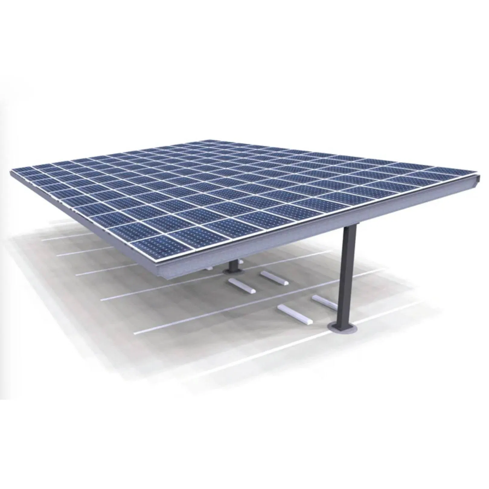 China Supplier Carbon Steel Solar Carport Mounting System Commercial Solar Parking Structure with Frame Photovoltaic Modules