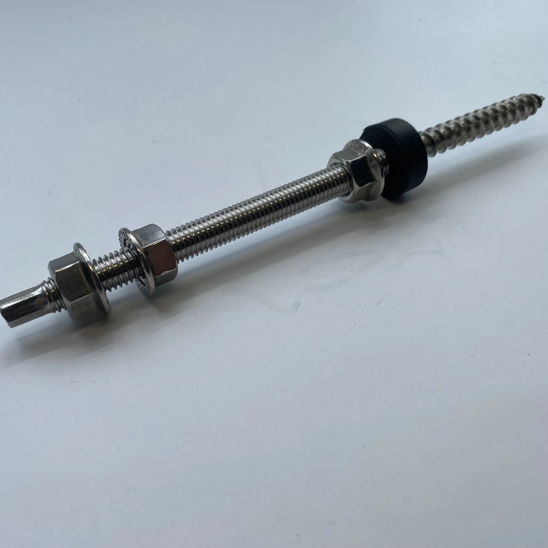 M8 M10 M12 Double Head Thread Hanger Bolt PV Tile Roof Mount System Metal Solar Mounting