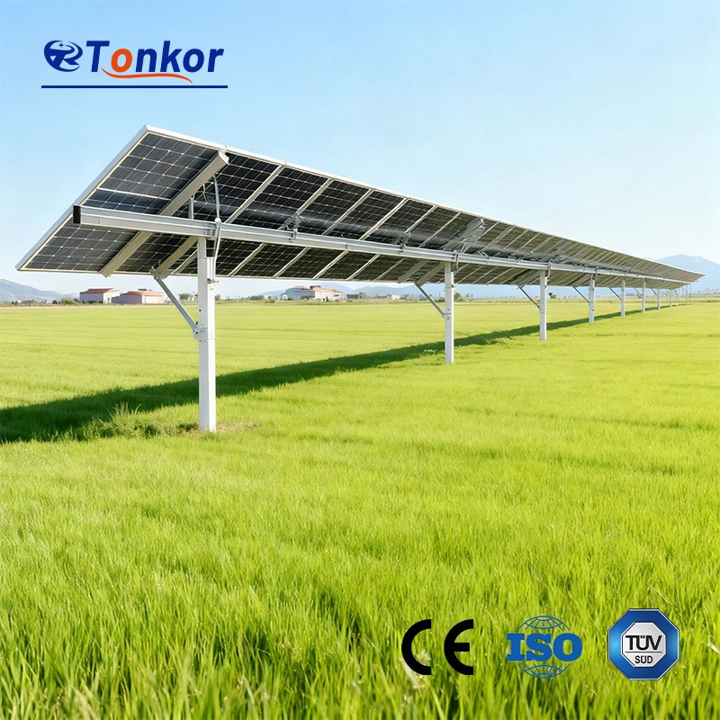 High-Precision Single Axis Solar Tracking Mount for Ground PV Systems