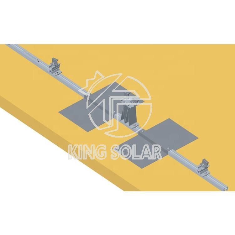 Efficient Aluminum Ballast-Based Solar Mount for Flat Roofs