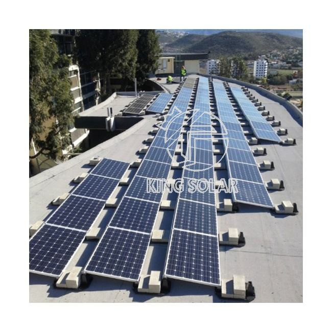 Efficient Flat Roof Solar Mounting with Ballast Support
