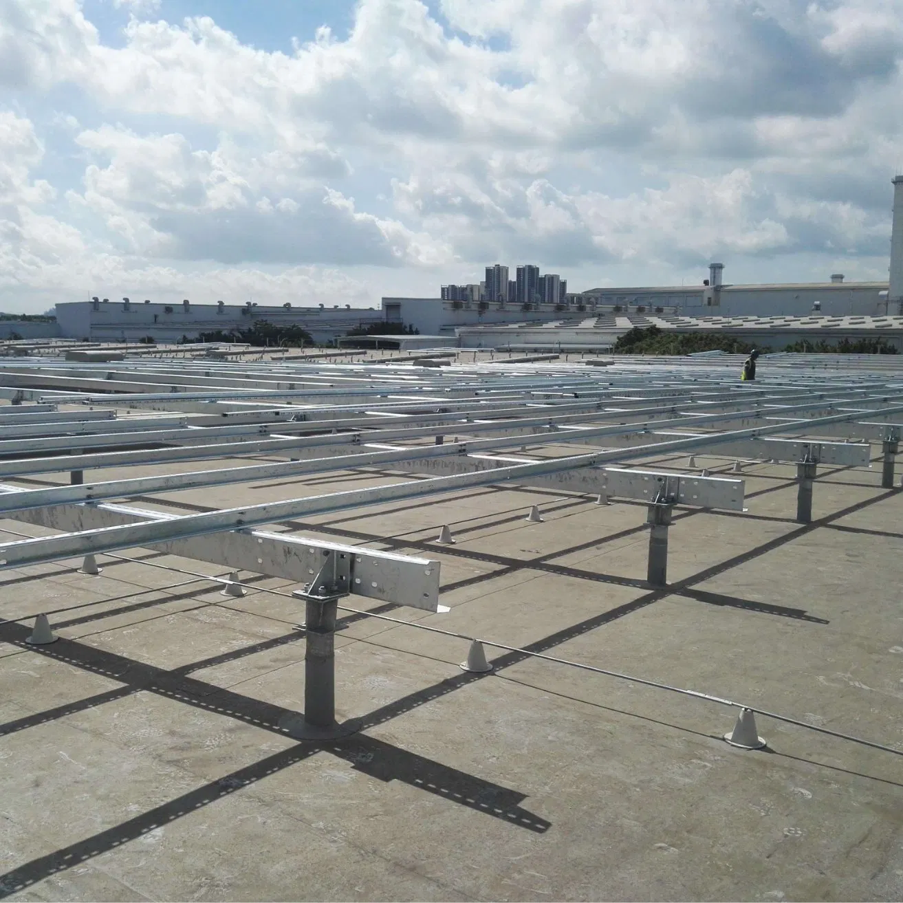 China Supplier Carbon Steel Solar Carport Mounting System Commercial Solar Parking Structure with Frame Photovoltaic Modules
