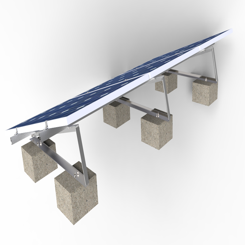 Flat Roof Solar Panel Mounting Kits Mount Structure Fixed Ballast Bracket Triangle System