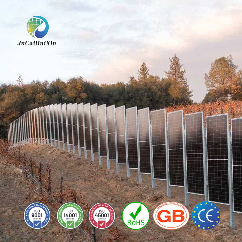 Solar Fence Vertical Stand Ground Mounting Solar Farm Racking Ground Solar Panel Mounts Solar Bracket Wall