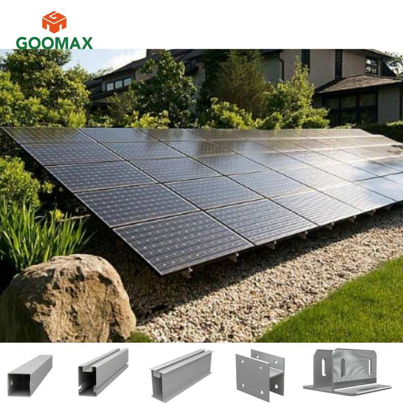 Goomax Versatile Solar Panel Mount for Pole Mounted Rail End Clamp