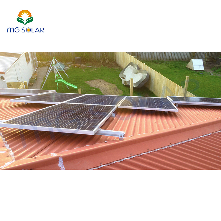 Solar T-Shaped Metal Tile Roof Cheap Mounting Bracket Factory Design Solar Panel L Foot Metal Roof Bracket Installation