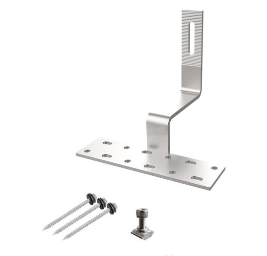 Aluminum Roof Rail for Pitched Tile Roof Solar Energy Mounting System Black Color Solar Mounting Brackets Racking System