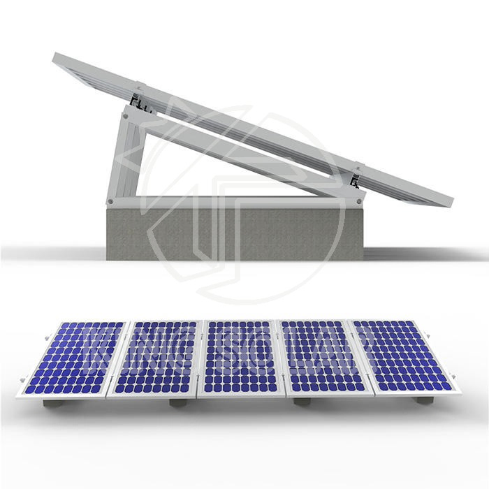 Efficient Flat Roof Solar Mounting with Rcc Ballast Structure