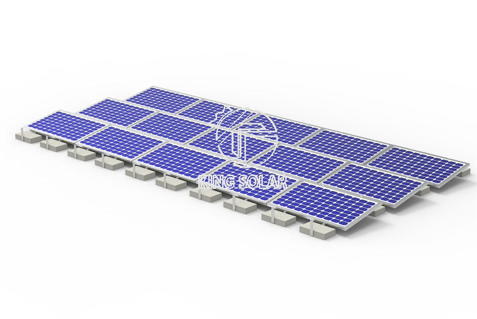 Efficient Flat Roof Solar Mounting with Ballast Support