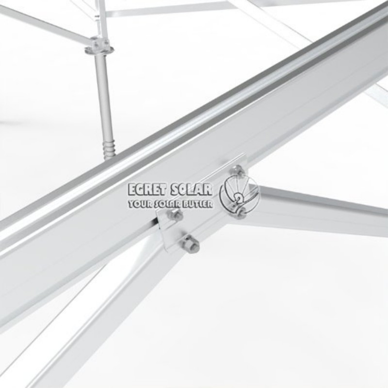 Galvanized Solar Ground Mounting Bracket with Ground Screws