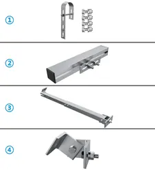 Aluminum Balcony Solar Support Bracket for Solar Panel Mounting System