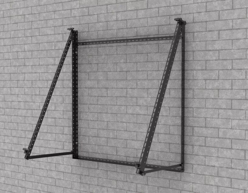 All Black Solar Triangle Tripod for Balcony or Wall or Ground Ballasted Solar Panel Mounting System