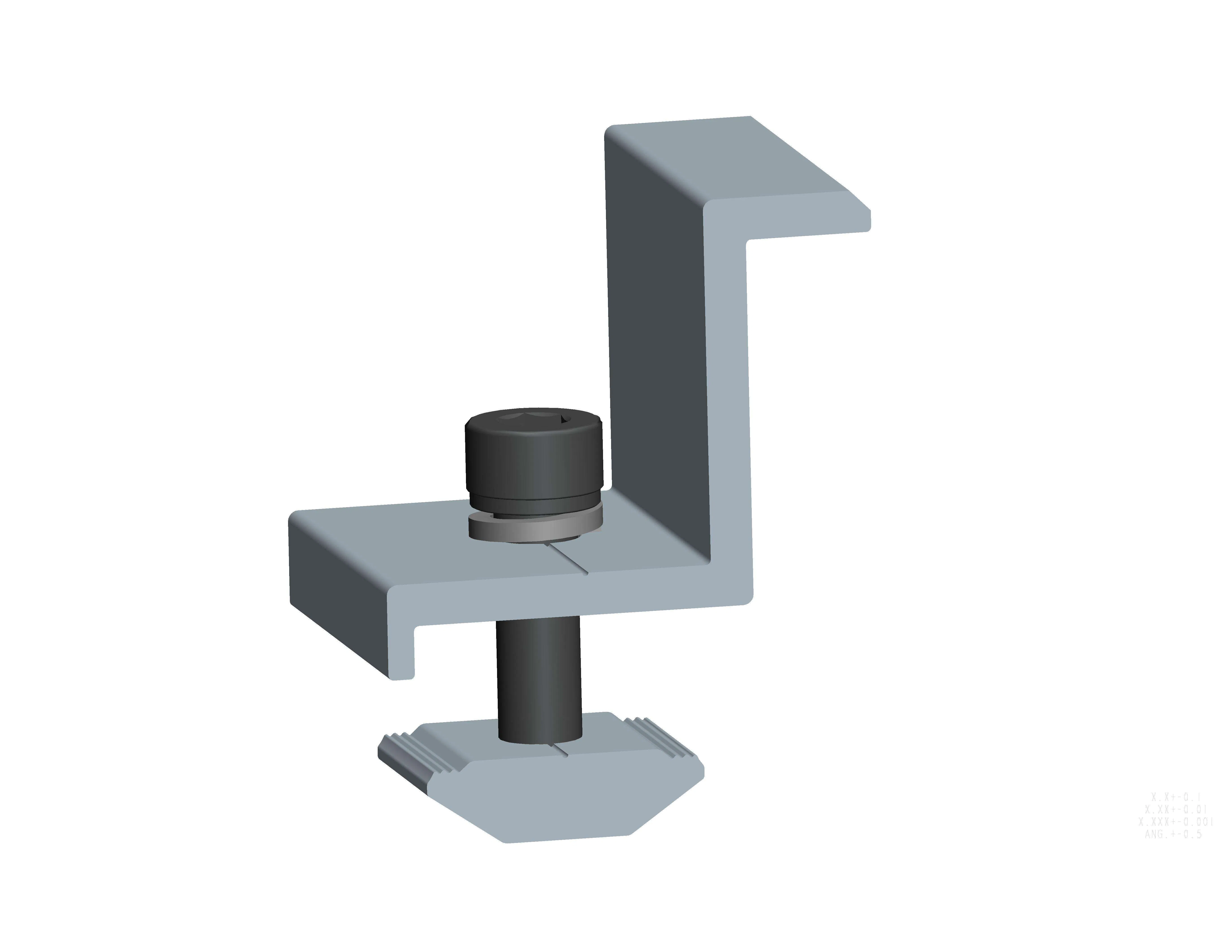 Customized Solar Panel Bracket Aluminium Mounting Accessories Solar MID Clamp Manufacturer for Mounting System