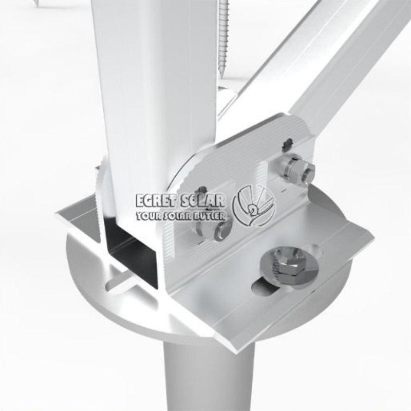 Galvanized Solar Ground Mounting Bracket with Ground Screws