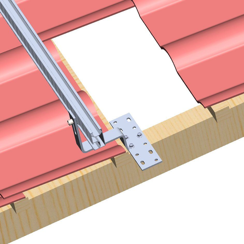 Pitched Tile Roof Solar Module Mounting System Structure