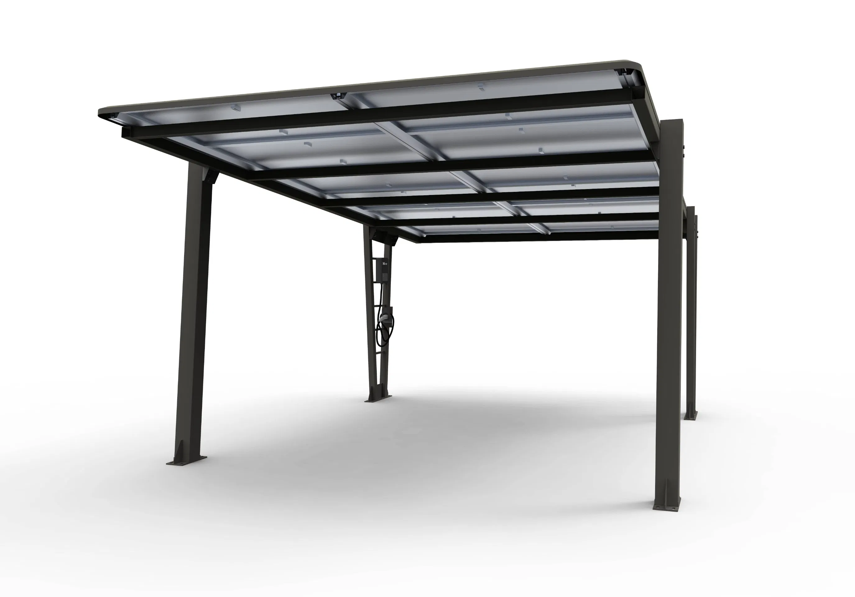 Installation Galvanized Steel Structures Steel Solar PV Parking Canopy Residential Solar Carport / Awnings System
