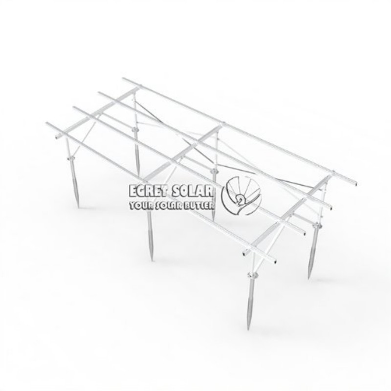 Galvanized Solar Ground Mounting Bracket with Ground Screws