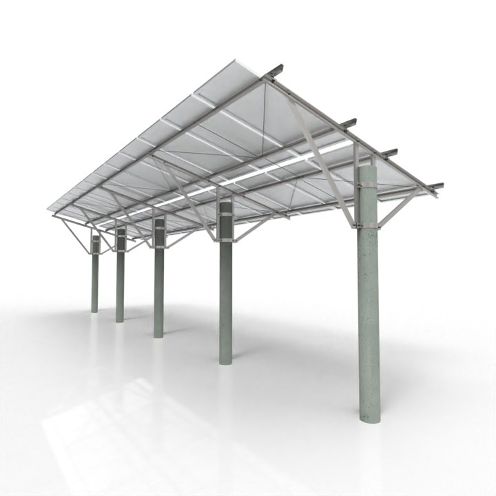 Heavy-Duty ISO Certified Solar Ground Pole Mount for Commercial Use