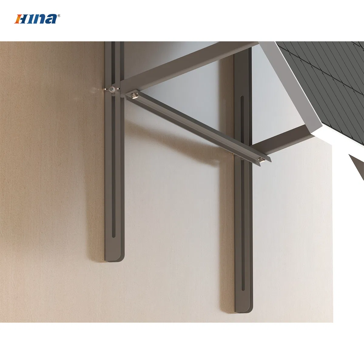 Wall Solar Bracket Kits PV Adjustable 2 Panels on-Grid Solar Panel Balcony Mount