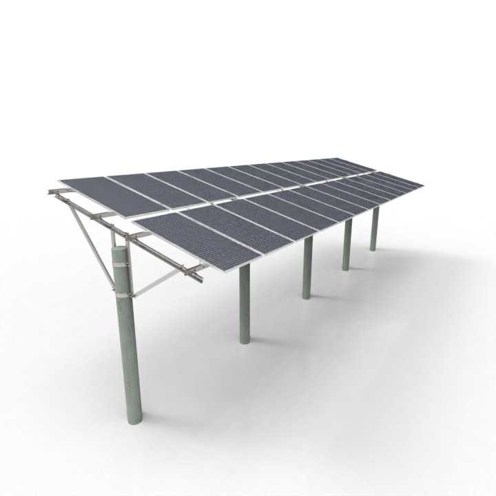 Heavy-Duty ISO Certified Solar Ground Pole Mount for Commercial Use