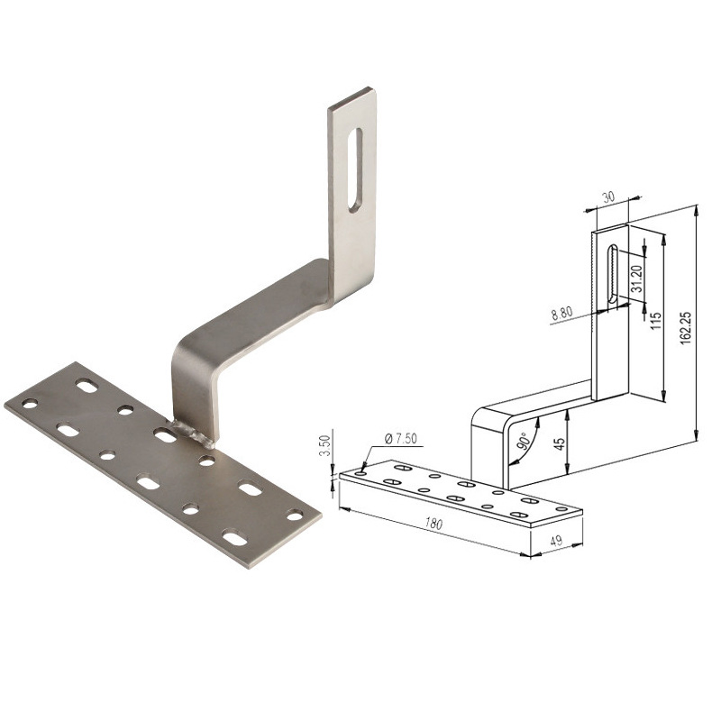 Adjustable Solar Roof Hooks for Universal Rapid Solar Mounting System