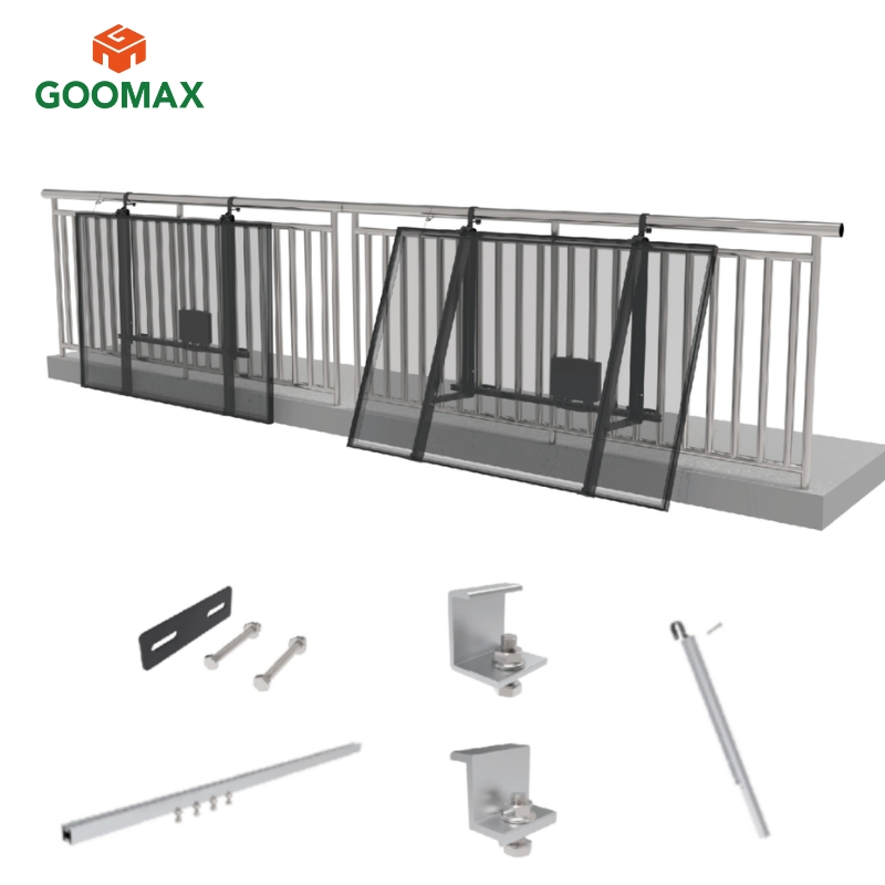 Goomax High-Efficiency Balcony Solar Panels Balcony Power Station Bracket Custom Mounting Options