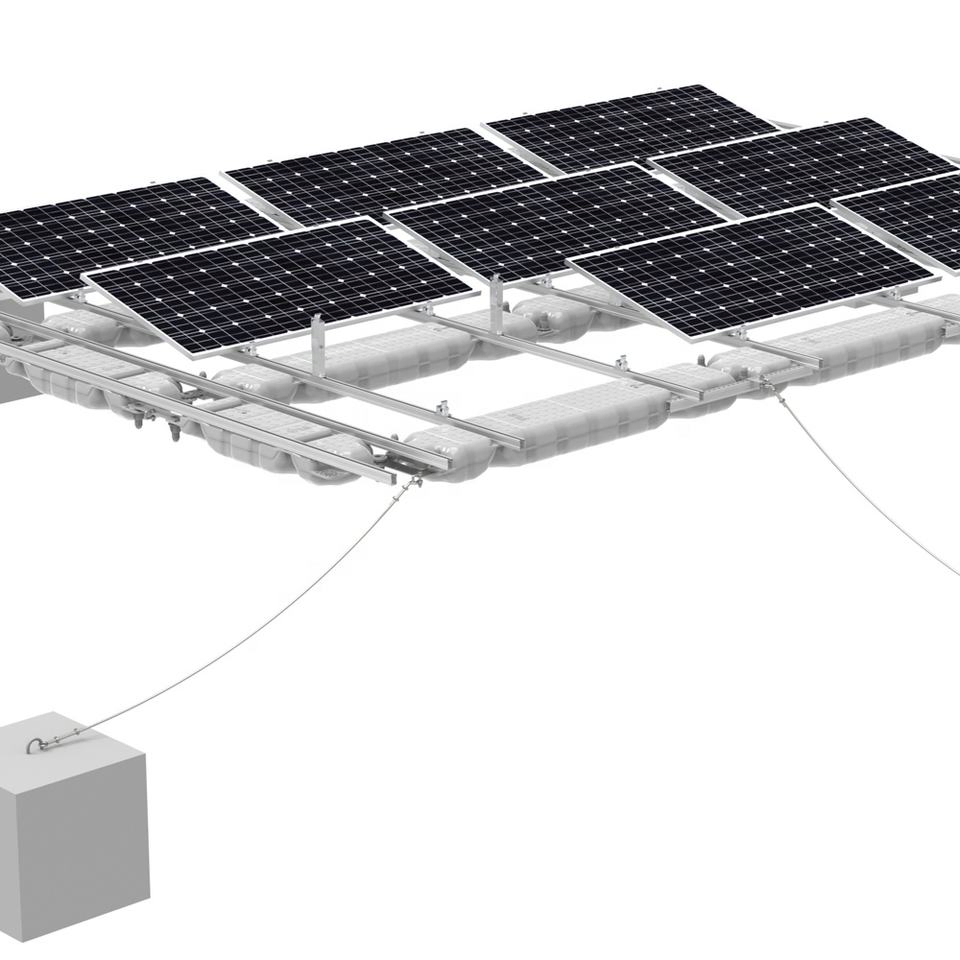 Efficient Floating PV Mounting Support Structure for Large-Scale Solar Farms