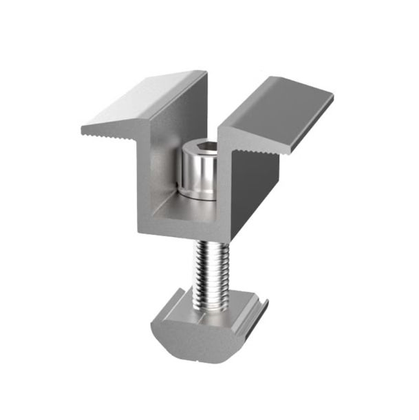 Customized Solar Panel Bracket Aluminium Mounting Accessories Solar MID Clamp Manufacturer for Mounting System