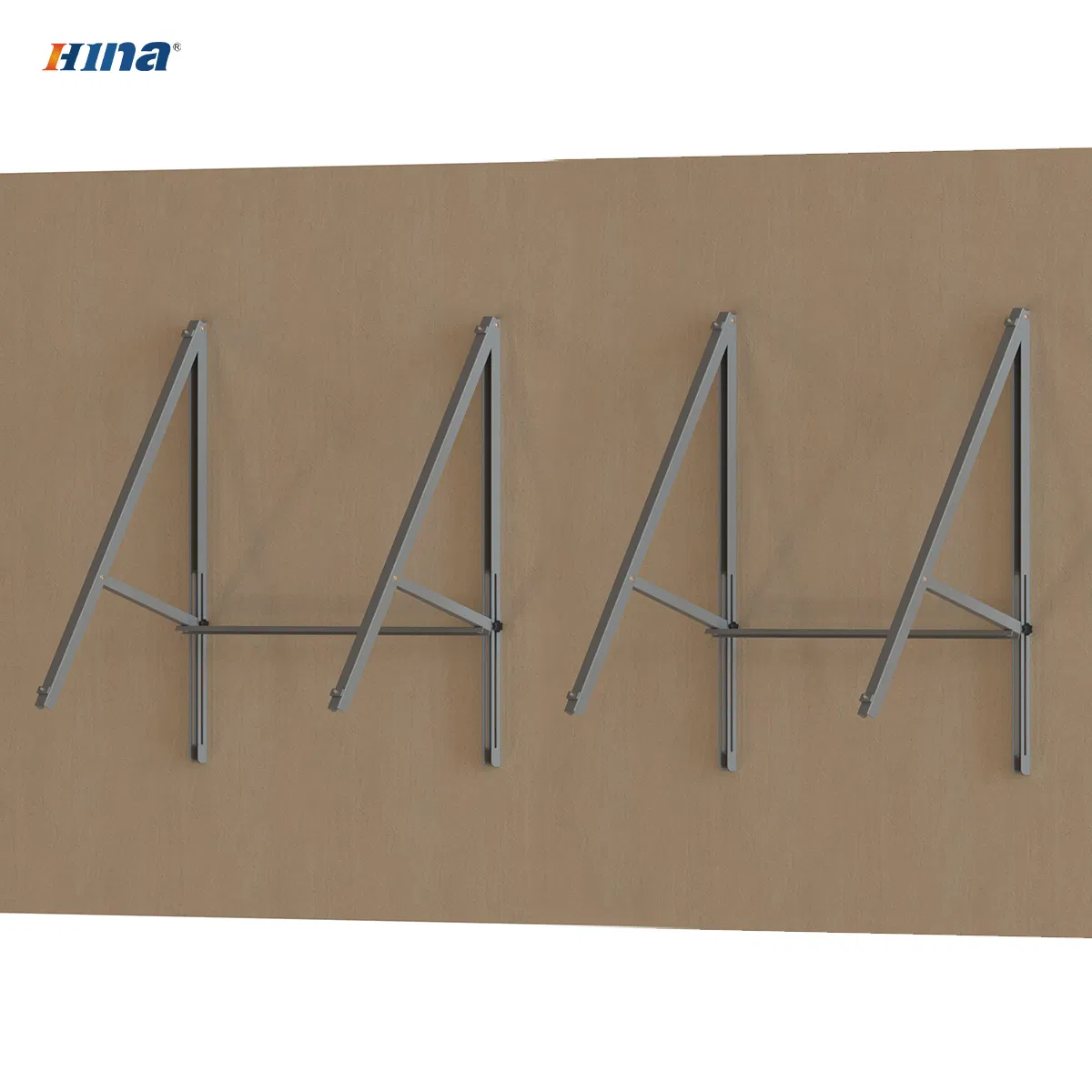 Wall Solar Bracket Kits PV Adjustable 2 Panels on-Grid Solar Panel Balcony Mount