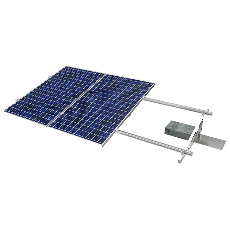 Aluminum Solar Panel Mount Structure, Solar Ballast Roof Mount on Flat Roof
