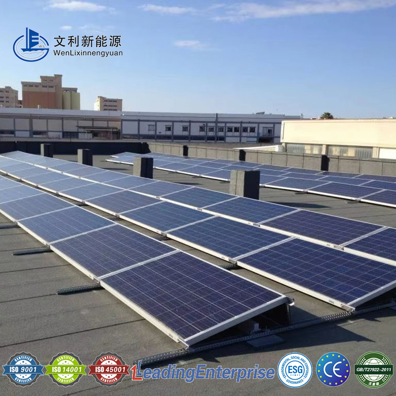 Factory Direct Hot Sale Commercial Customized Waterproof Flat Roof Top Kit Power Steel Solar Panel Pergola for Solar Panel Mounting System