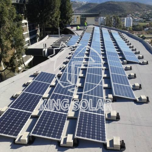 Sturdy Triangle Ballast Mount for Flat Roof Solar PV Systems