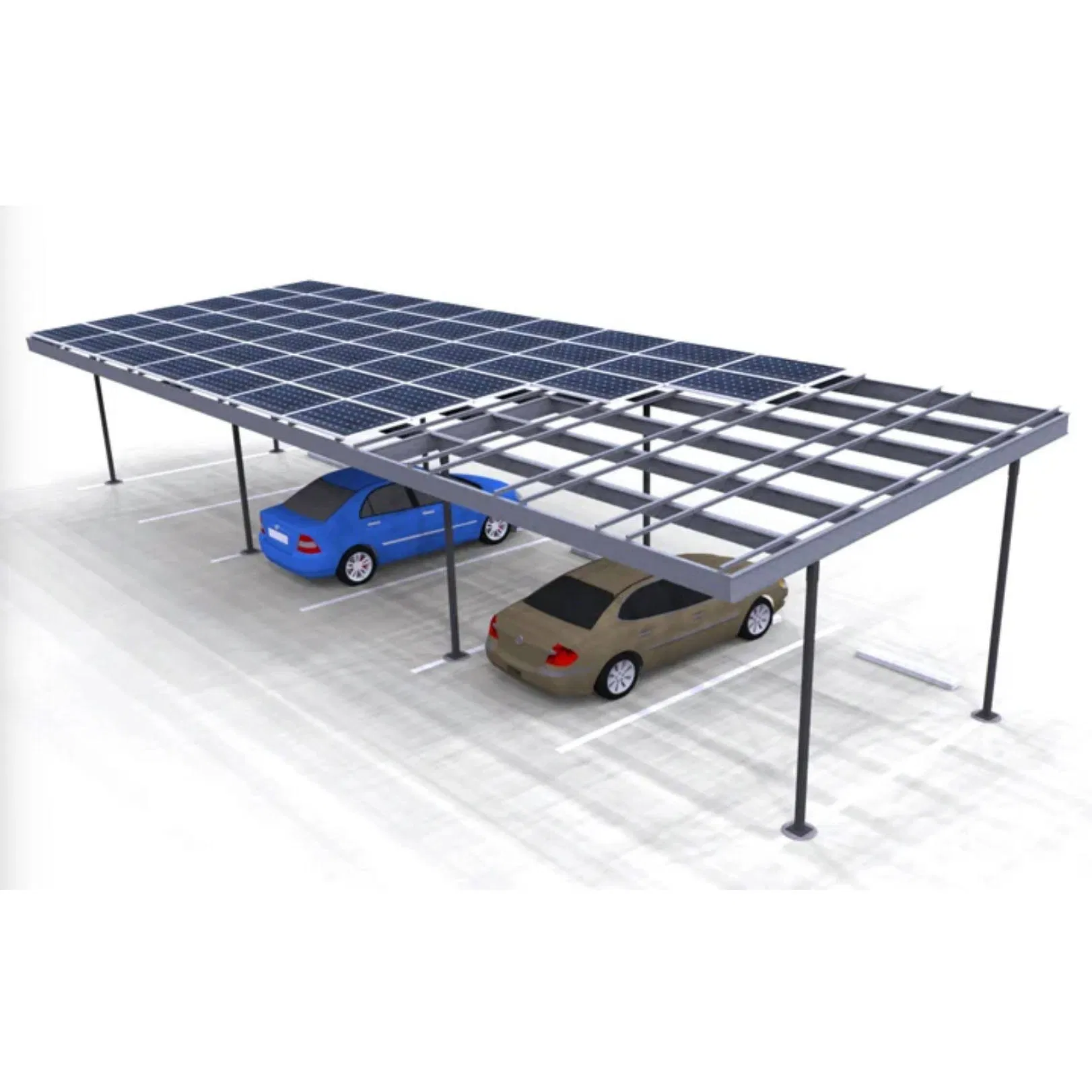 Customizable Heavy-Duty Solar Carport Mount with Robust Design Options Waterproof Carport Solar Mounting Structures PV Frame Customized Design Carport Solar