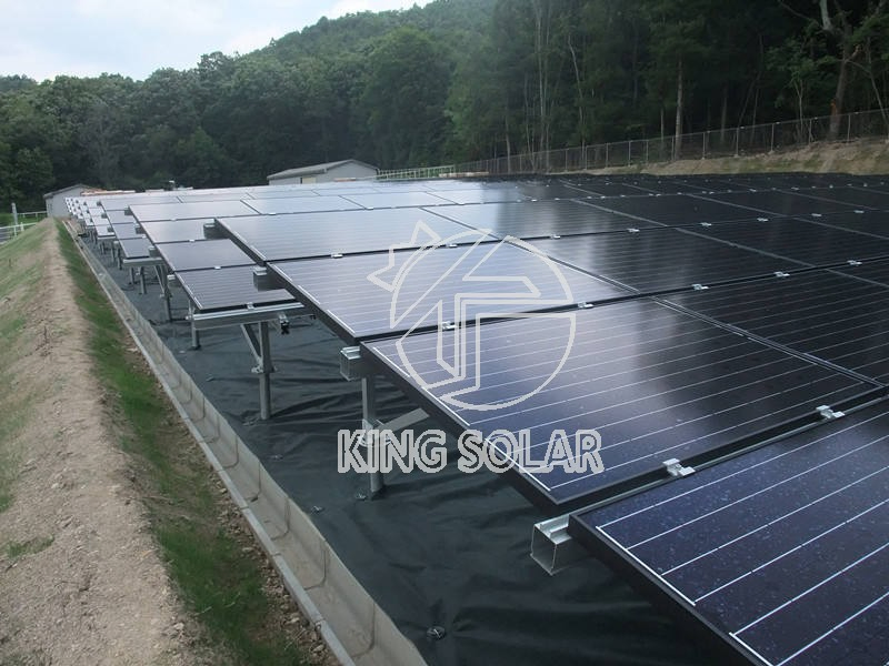 Commercial Solar Ground Mount with Support Pole
