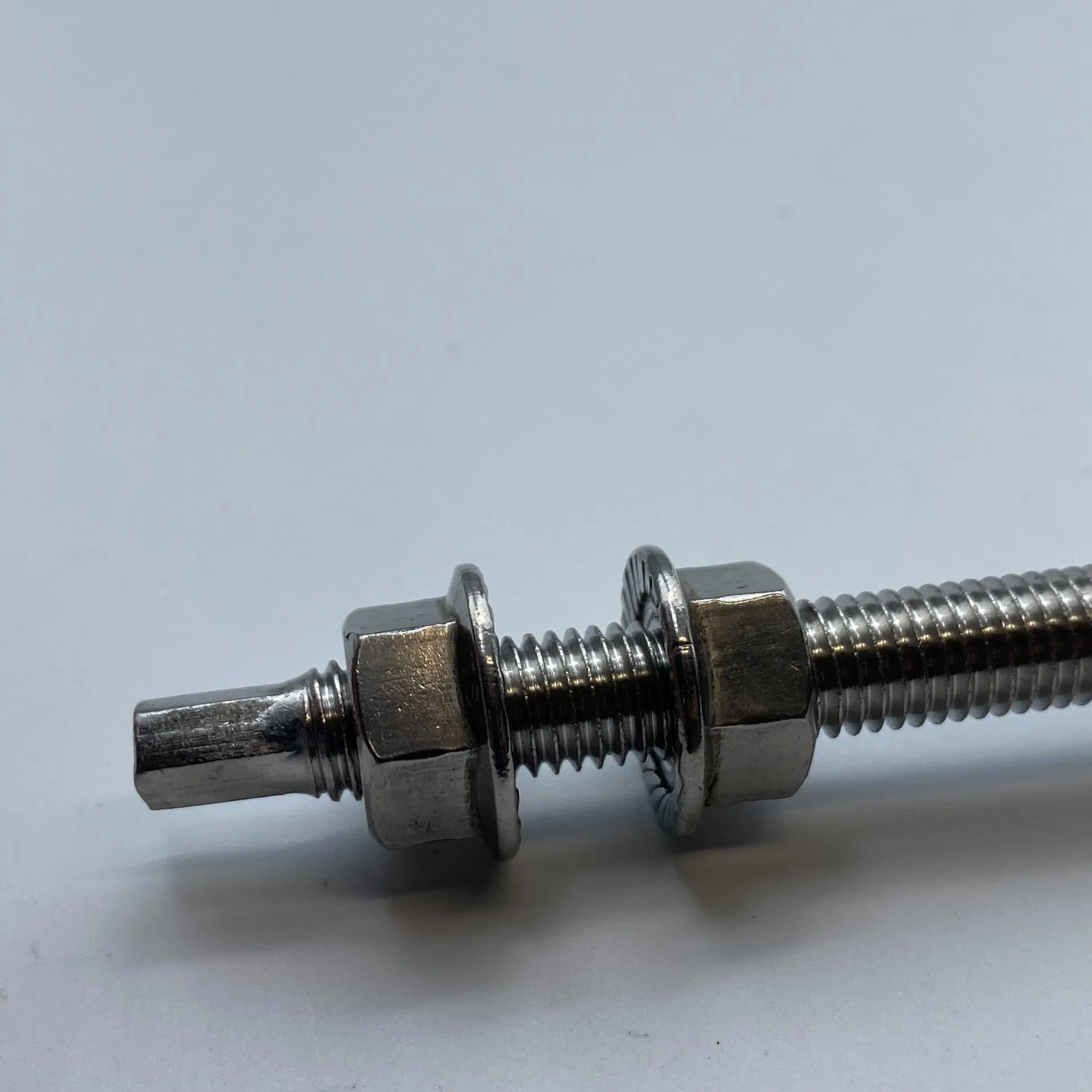 M8 M10 M12 Double Head Thread Hanger Bolt PV Tile Roof Mount System Metal Solar Mounting