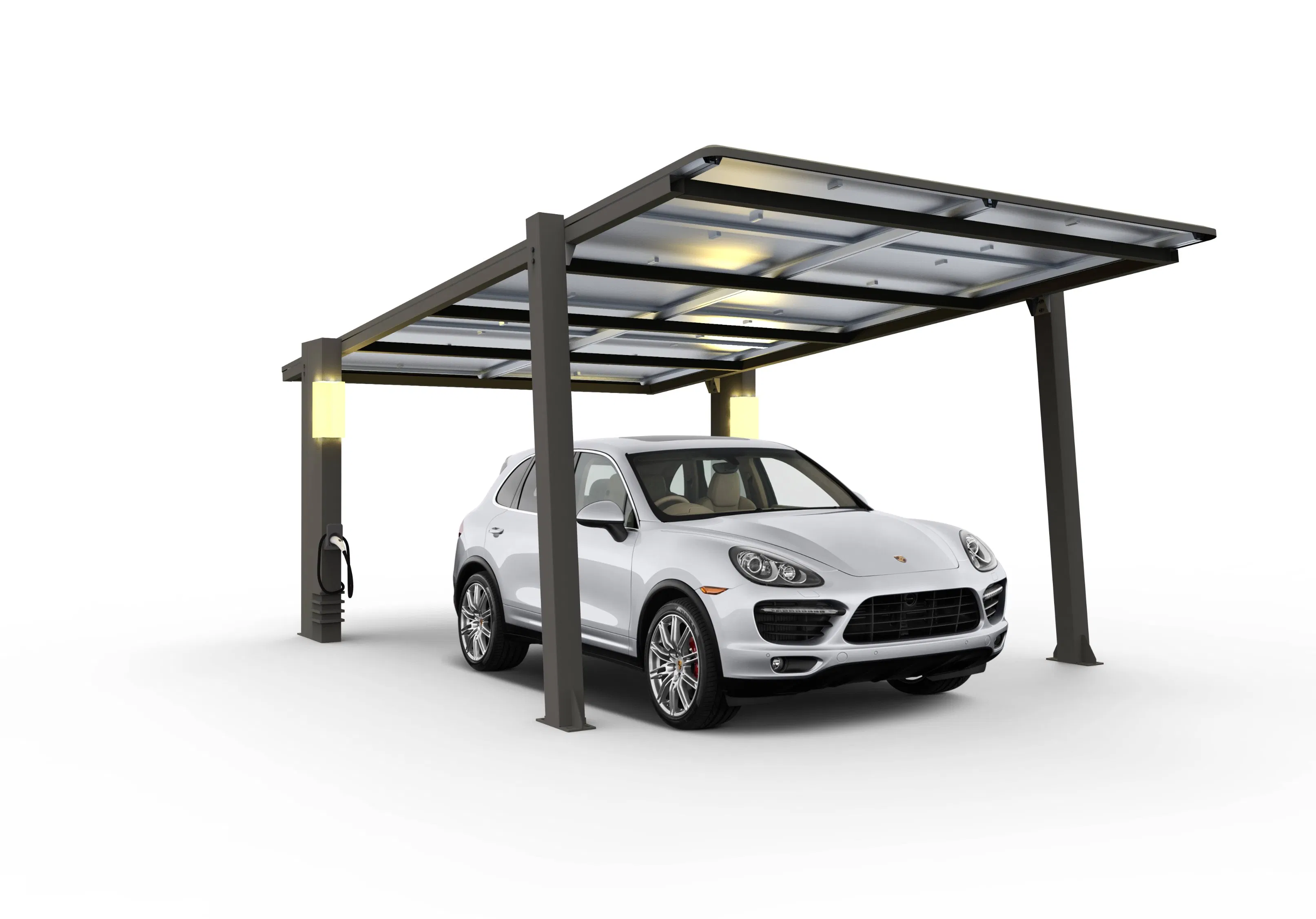 Easy to Install Household Solar PV Panels Carport Awning Structure