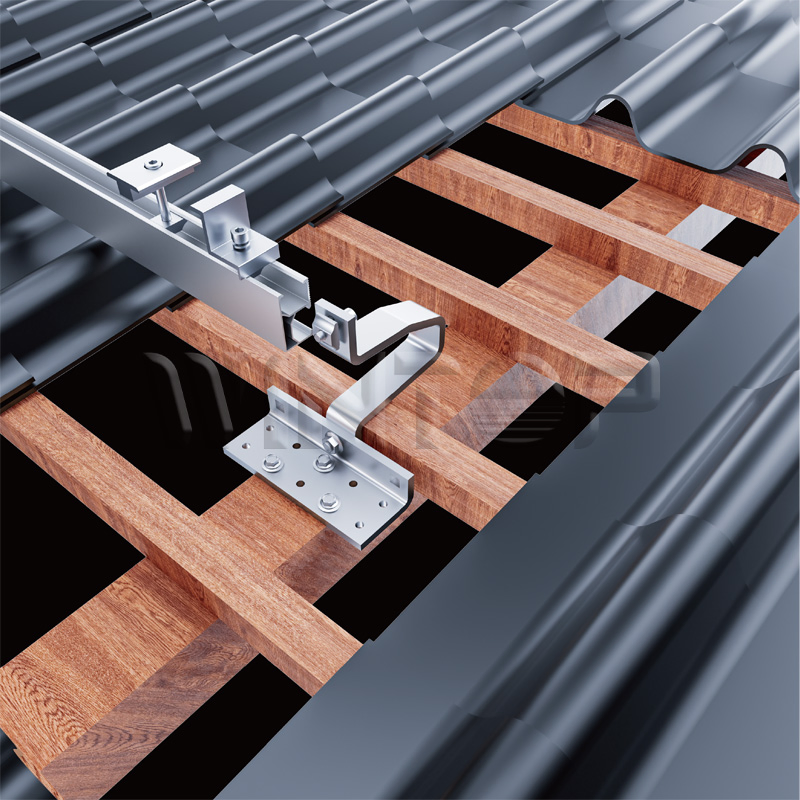Solar Component Mount Stainless Roof Hook for Tile Rooftop