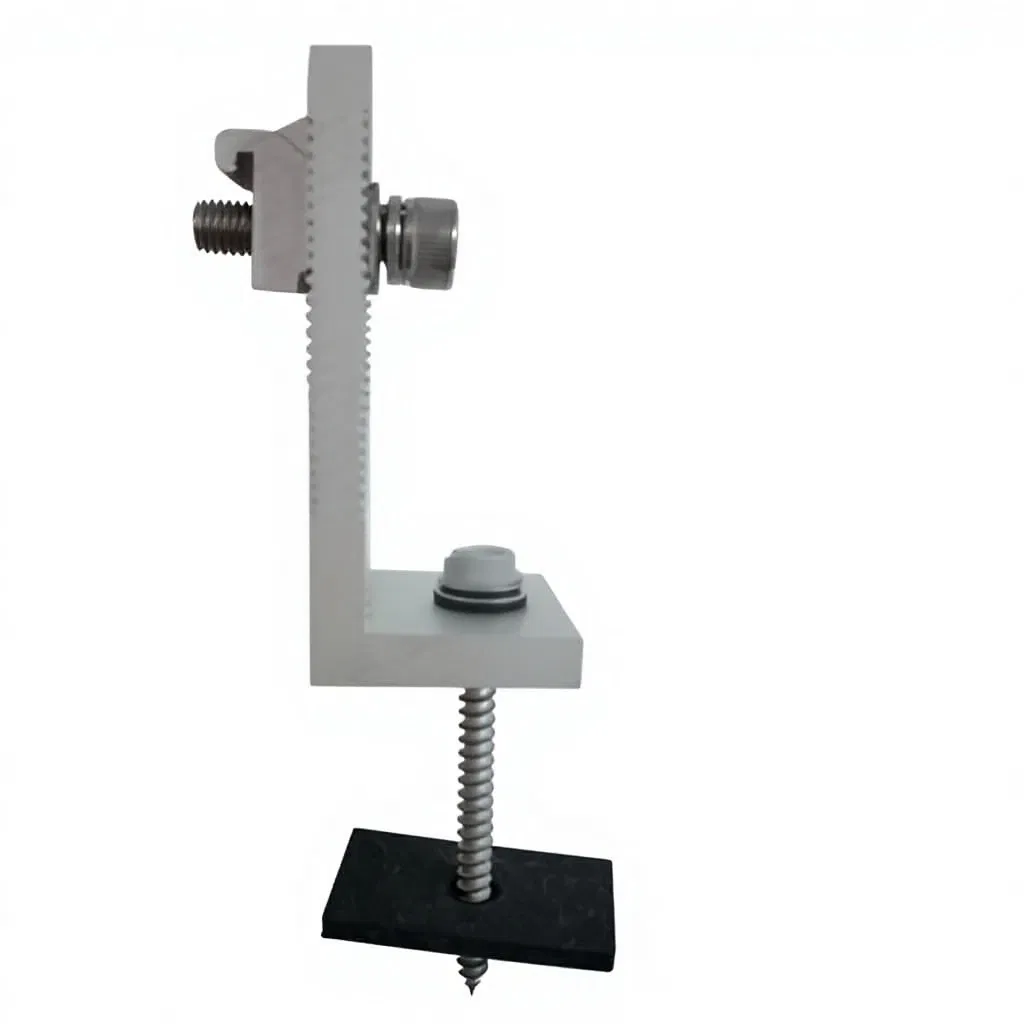 Adjustable M10 Solar Panel Mounting Screws with L Bracket Aluminum Alloy Stainless Steel Roof Fixture Kit for Photovoltaic Installation